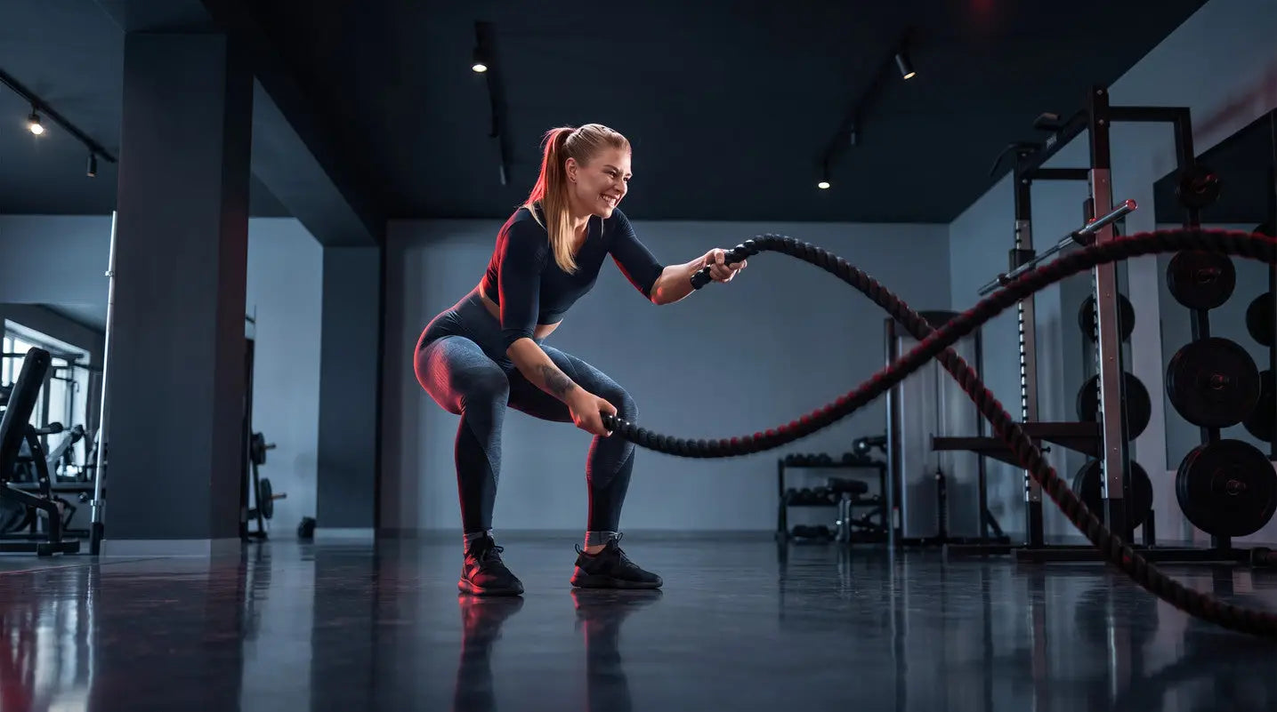 Portable Heavy Duty Battle Ropes Set- 2pcs Fortira Fitness