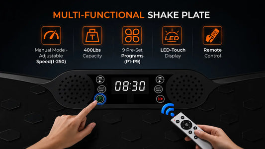 Whole Body Vibration Plate Exercise Machine w/ LED Touch Screen Fortira Fitness