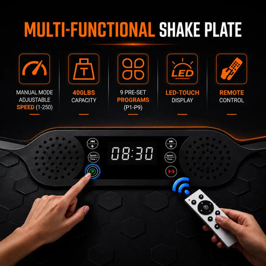 Whole Body Vibration Plate Exercise Machine w/ LED Touch Screen Fortira Fitness