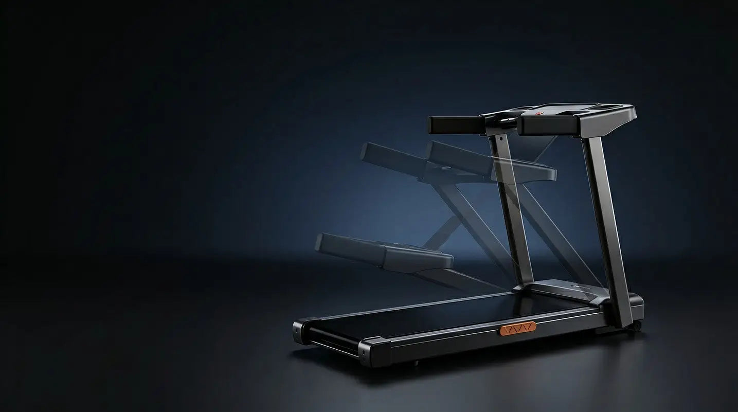 4-in-1 Foldable Treadmill w/ 10% Incline, 3 Touchscreens, 300 lb Fortira Fitness