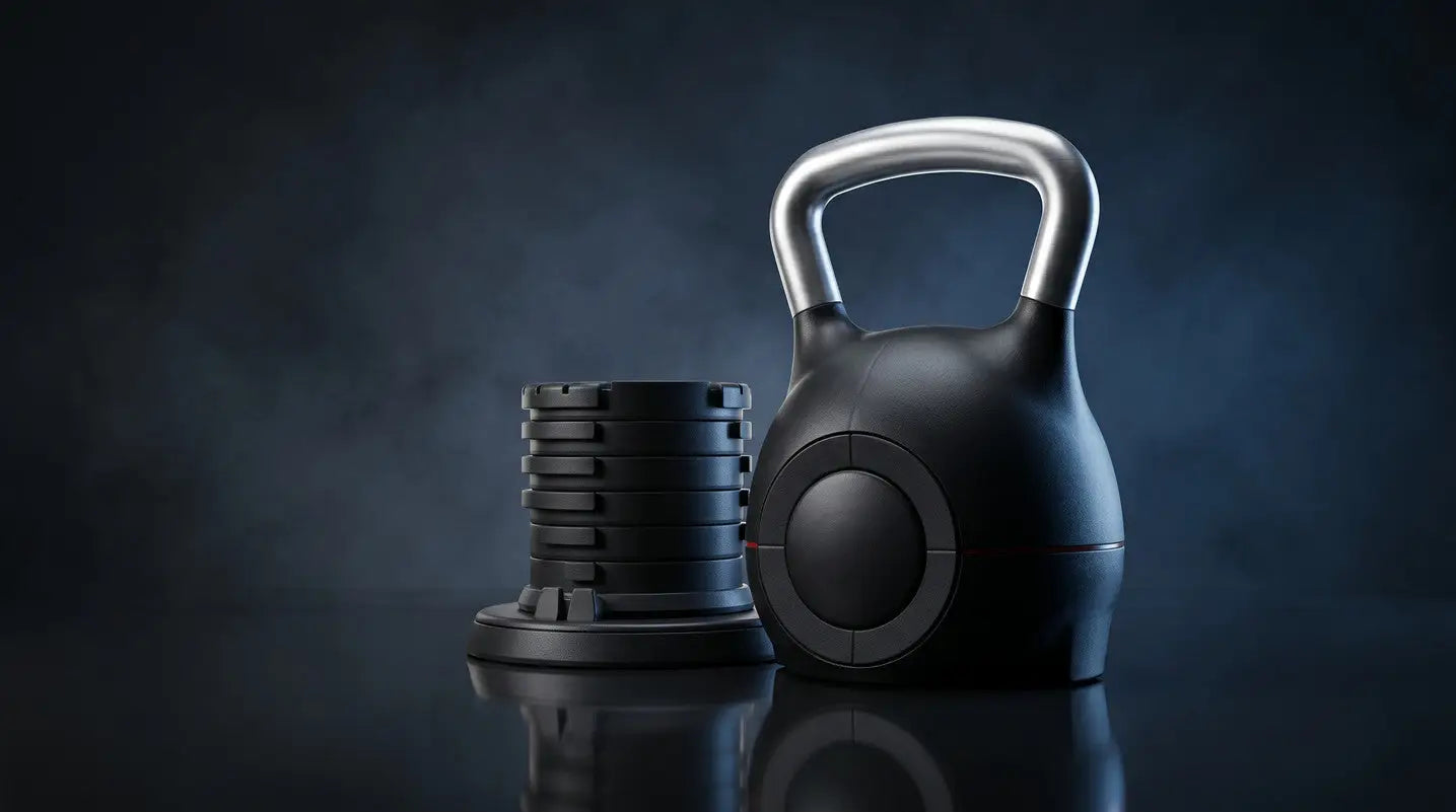 7-Level Adjustable Die-Cast Kettlebell 5–44 LB Fortira Fitness