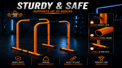 Heavy Duty Adjustable Dip Bar Station for Home Gym & Calisthenics