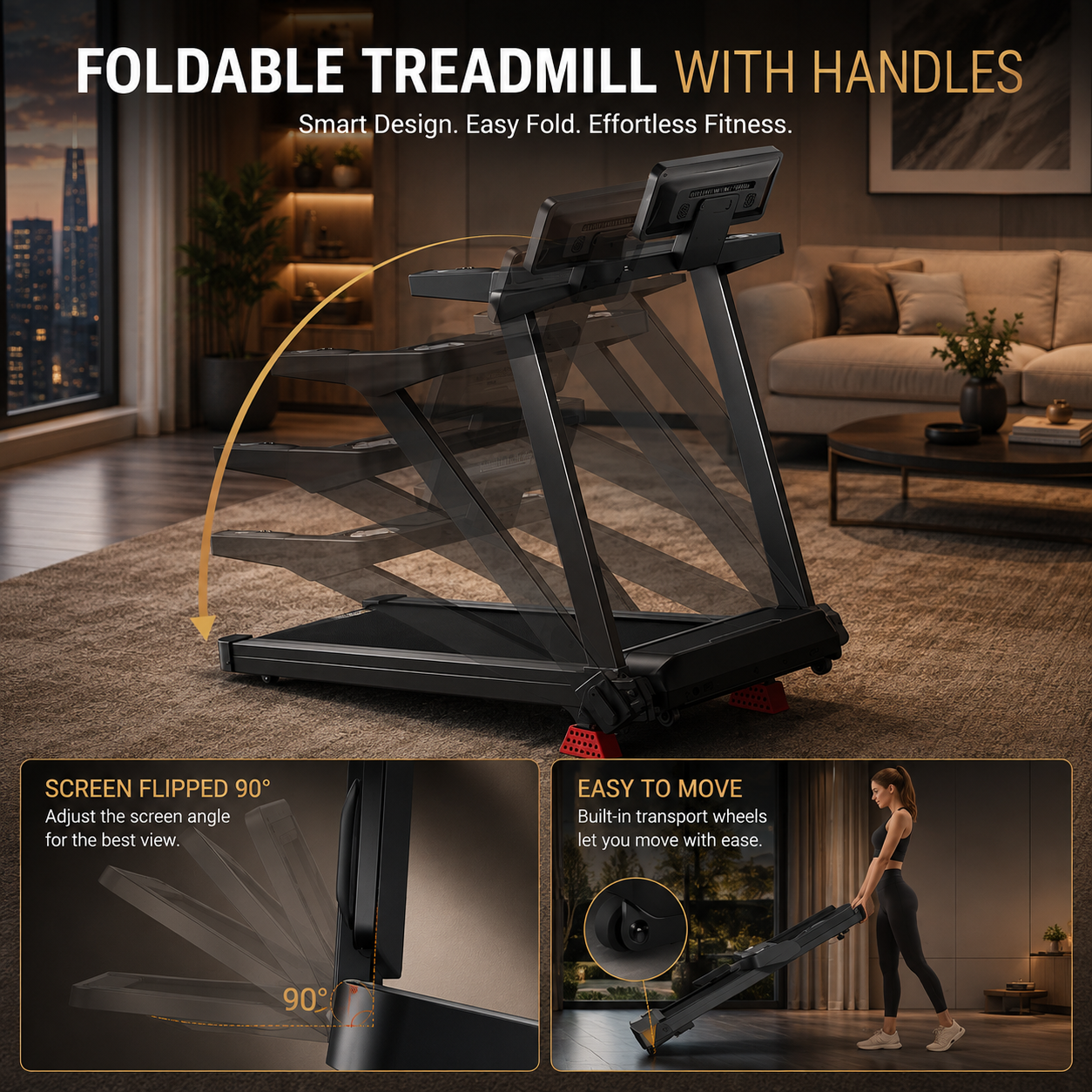 Premium Foldable Incline Treadmill | 3.5HP Motor, 400LB Capacity