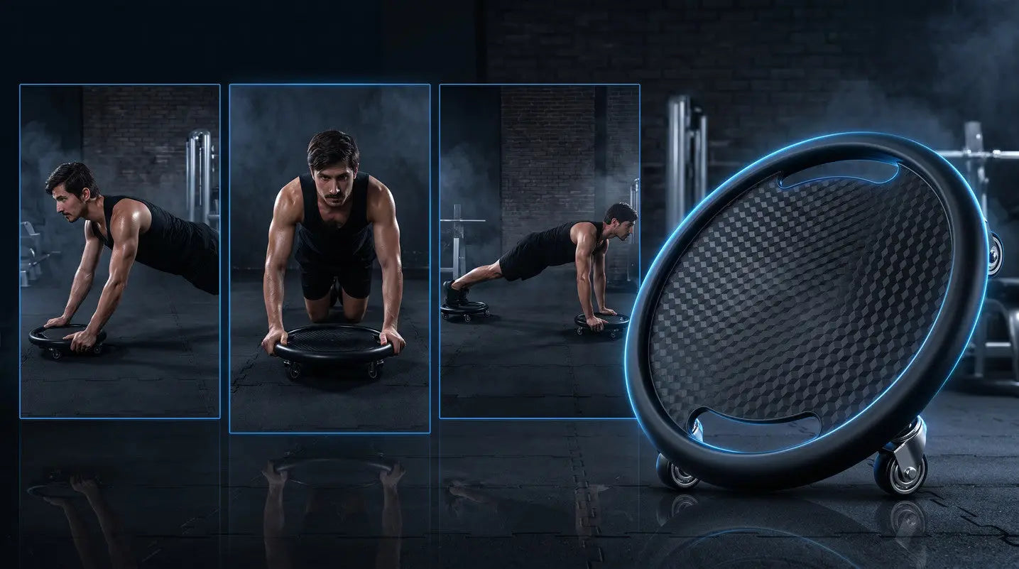 Abdominal Gliding Disc with Wheels Exos Fitness