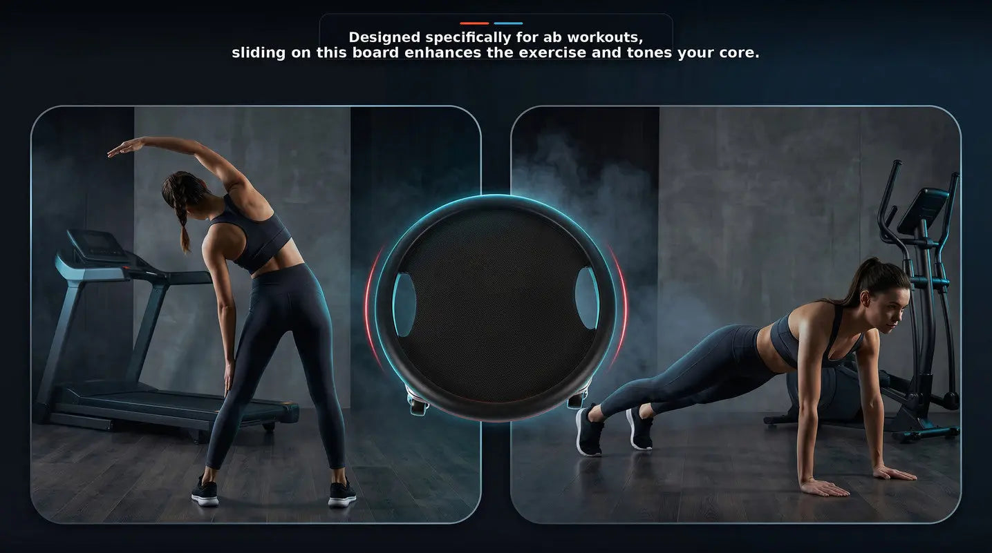 Abdominal Gliding Disc with Wheels Exos Fitness