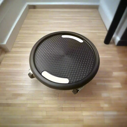 Carbon fiber texture circular object on a white background