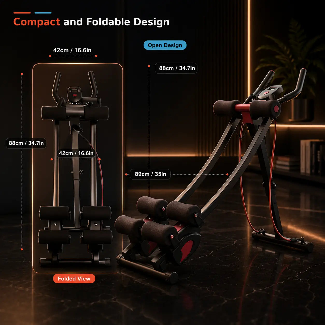Adjustable Abdominal Strength Trainer for Core Strength and Home Workouts Exos Fitness