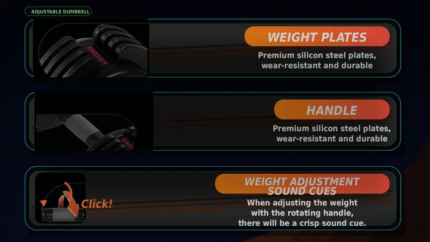 Adjustable Dumbbell Set Quick Weight Locking My Store