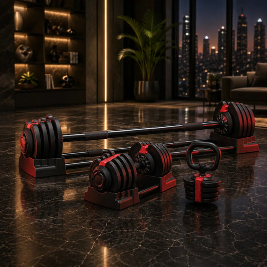 Adjustable Dumbbell, Kettlebell & Barbell Set My Store