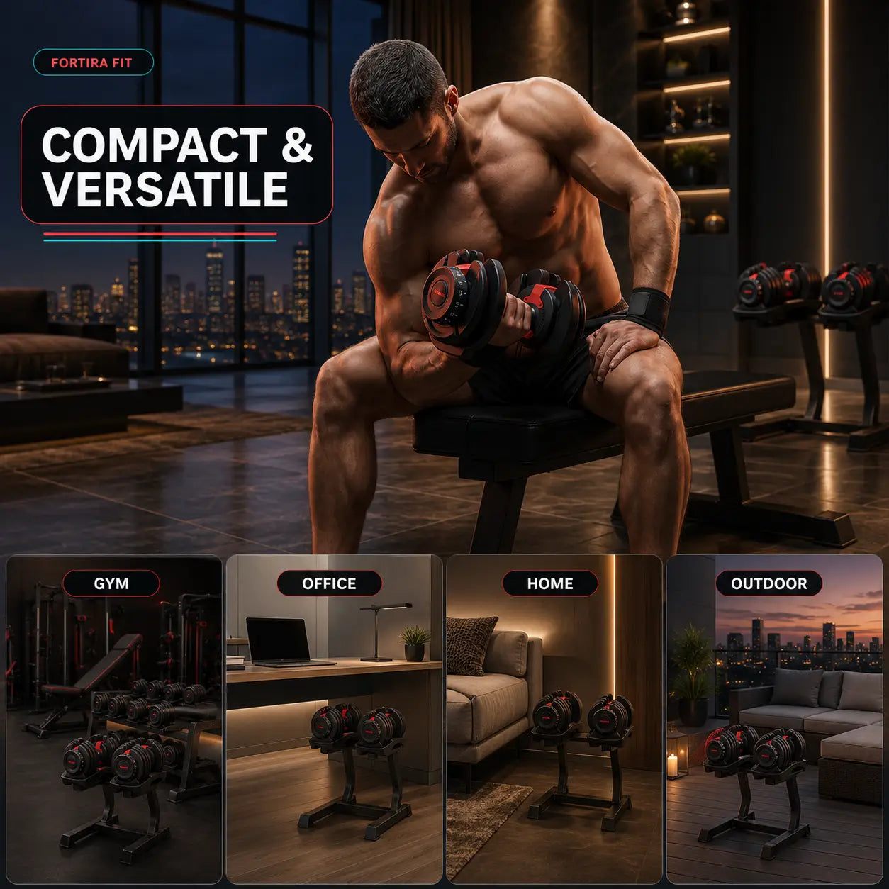Adjustable Dumbbell, Kettlebell & Barbell Set My Store