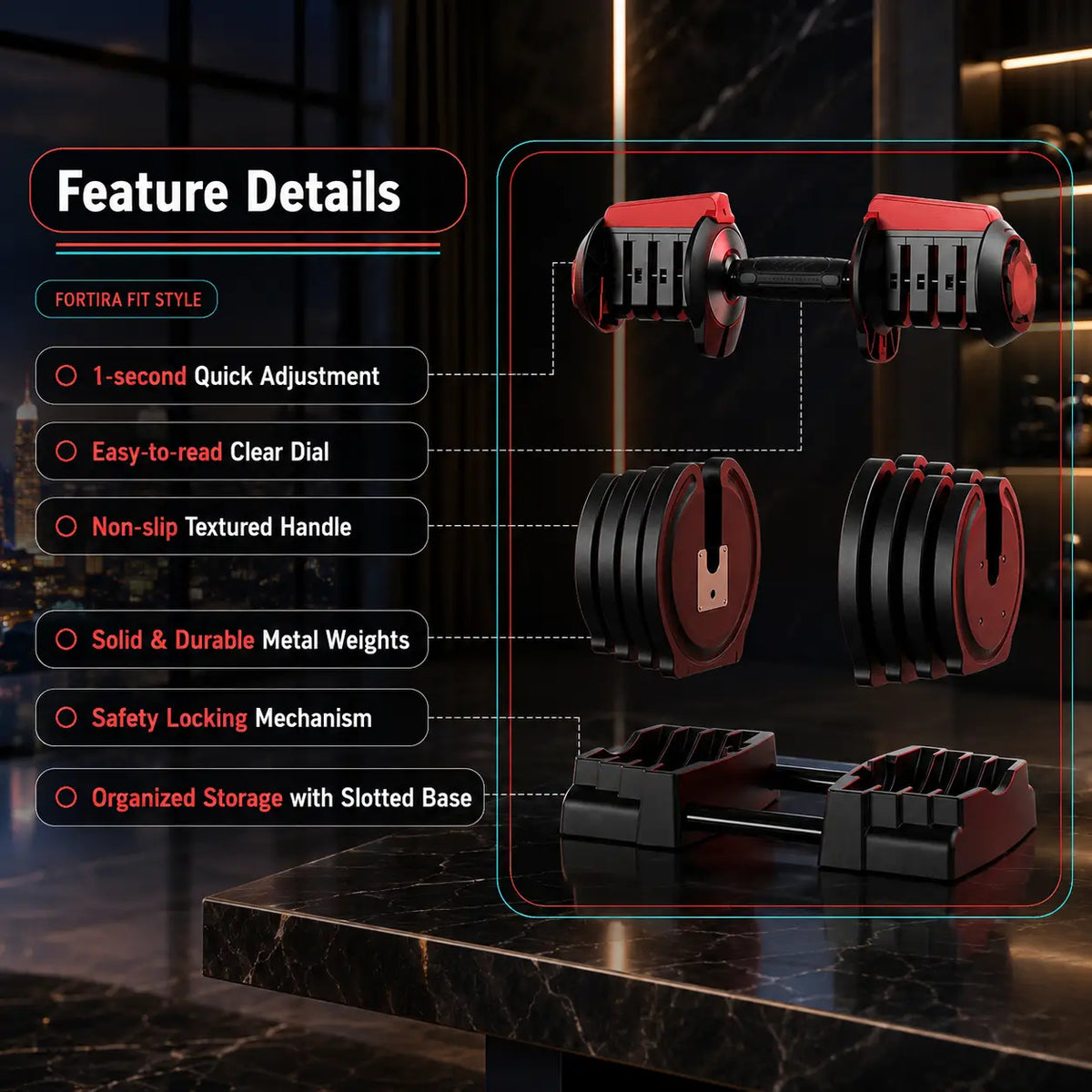 Adjustable Dumbbell, Kettlebell & Barbell Set My Store