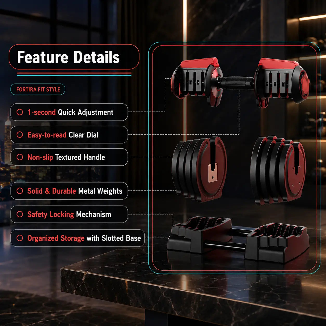 Adjustable Dumbbell, Kettlebell & Barbell Set My Store
