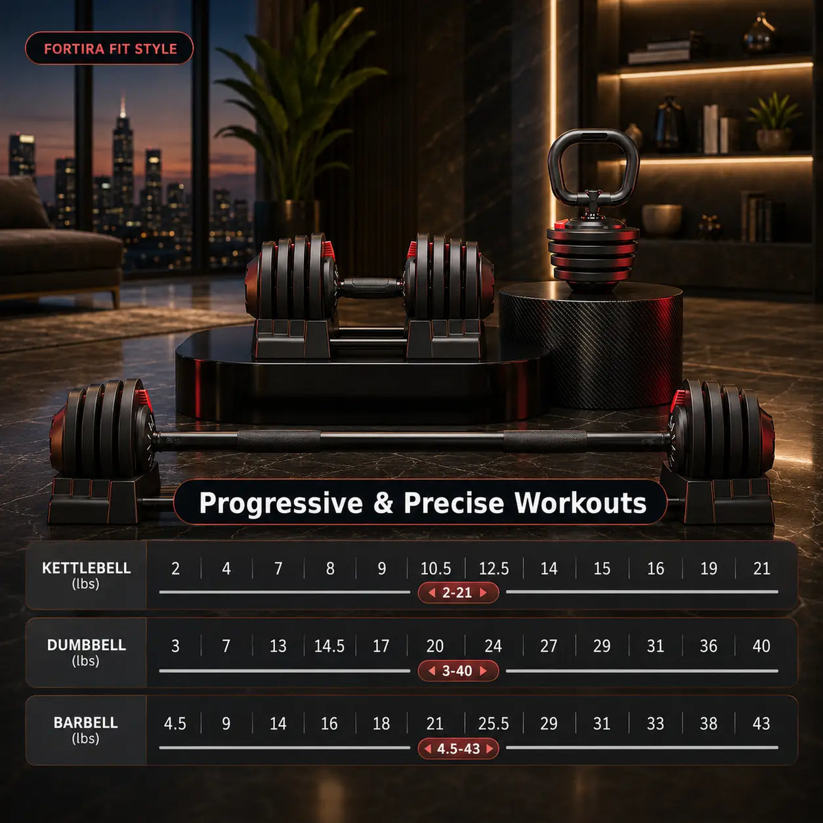 Adjustable Dumbbell, Kettlebell & Barbell Set My Store