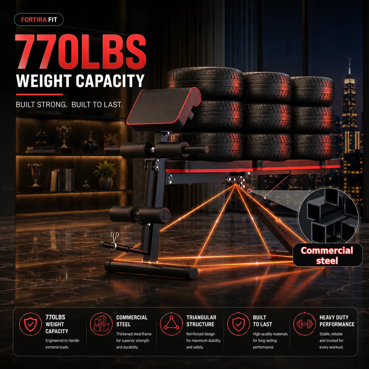 Adjustable Weight Bench Press for Full Body Workout My Store