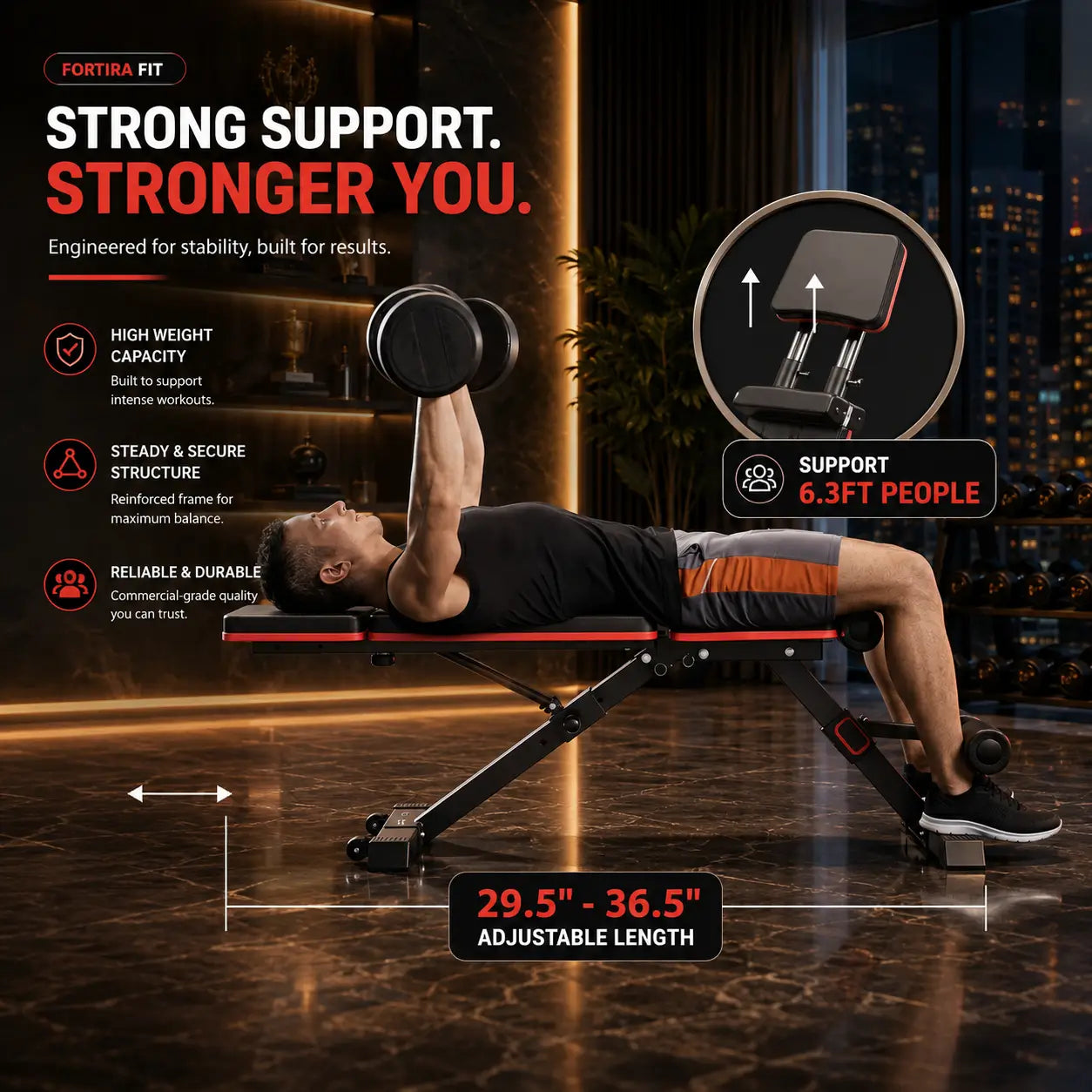 Adjustable Weight Bench Press for Full Body Workout My Store