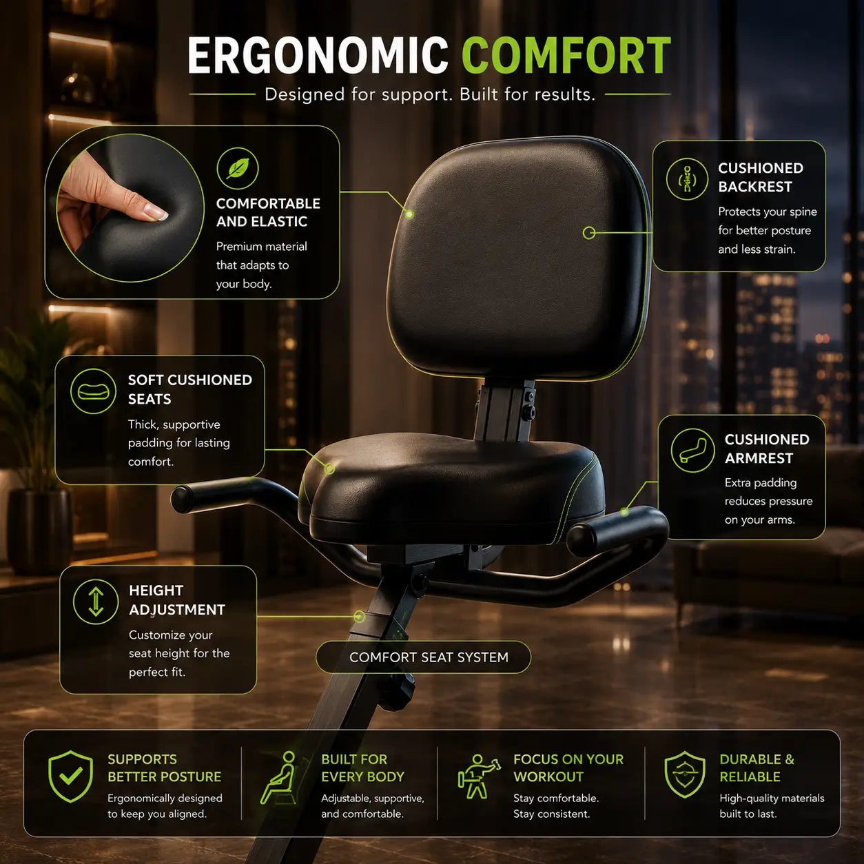 Compact Folding Exercise Bike for Home Cardio and Weight Loss My Store