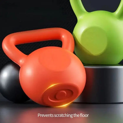 Durable kettlebell with smooth rounded base designed to prevent floor scratches and ensure safe workouts