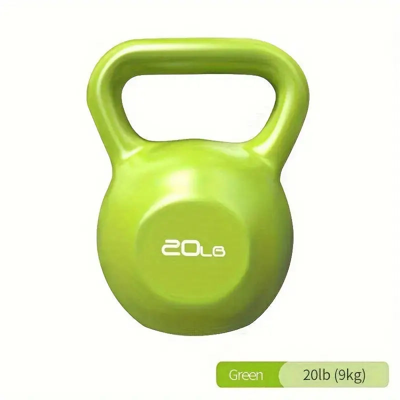 Green 20lb (9kg) kettlebell weight for home and gym strength training exercises
