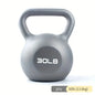 Gray 30lb (13.6kg) kettlebell weight for advanced strength training and full-body workouts
