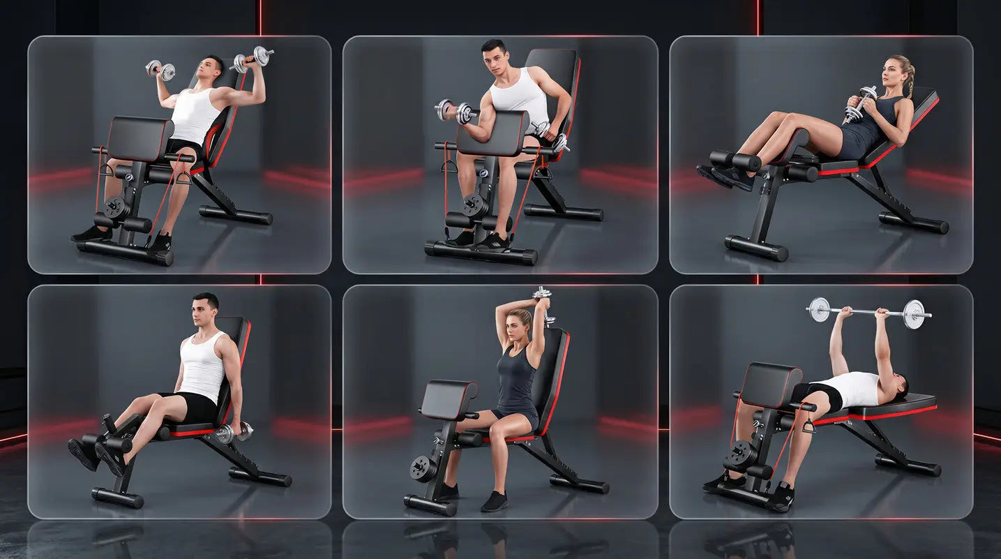 Foldable Dumbbell Stool & Adjustable Bench Press My Store