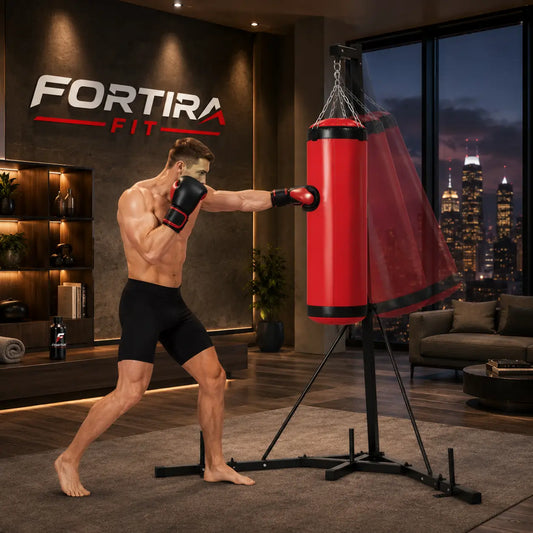 Foldable Heavy Duty Punching Bag Stand for Home Gym Fortira Fitness