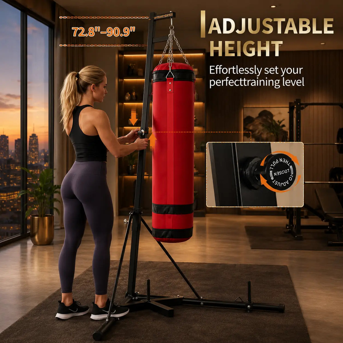 Foldable Heavy Duty Punching Bag Stand for Home Gym Fortira Fitness
