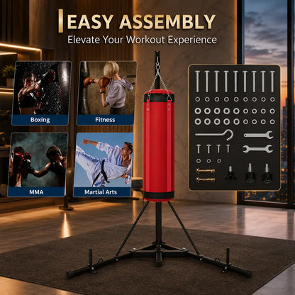Foldable Heavy Duty Punching Bag Stand for Home Gym Fortira Fitness