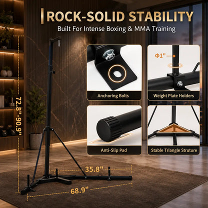 Foldable Heavy Duty Punching Bag Stand for Home Gym Fortira Fitness