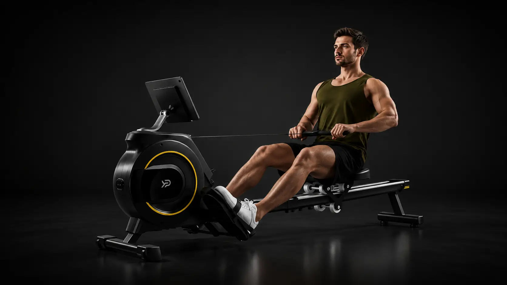 Foldable Magnetic Rowing Machine: Quiet Home Rower, 16 Levels Fortira Fitness