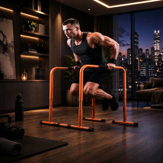 Heavy Duty Adjustable Dip Bar Station for Home Gym & Calisthenics Fortira Fitness