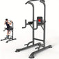 Multifunctional power tower dip station for home gym workouts with pull-up, dip, and leg raise exercise options