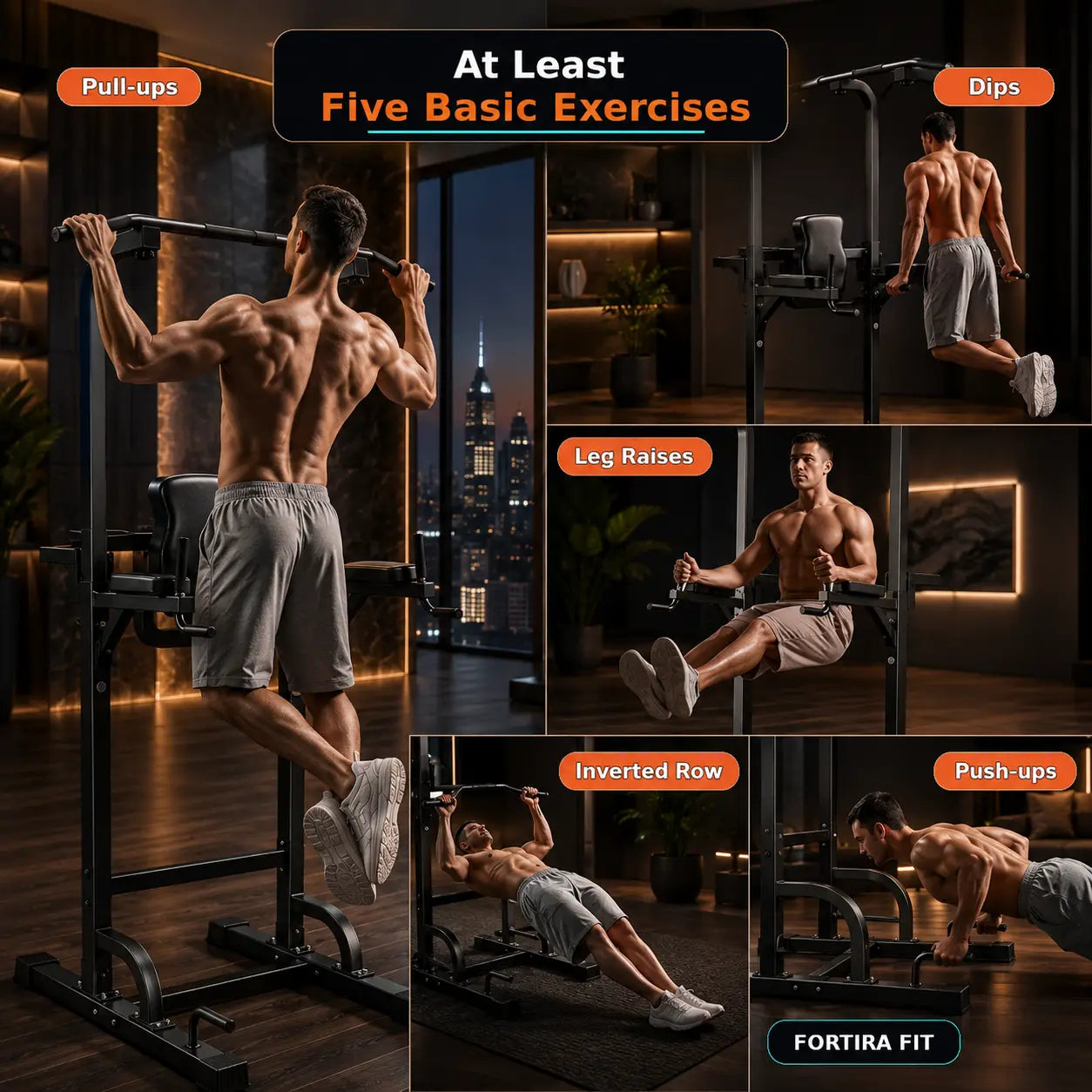 Multi-Functional Workout Station w/ Pull-Up Bar and Dip Station My Store