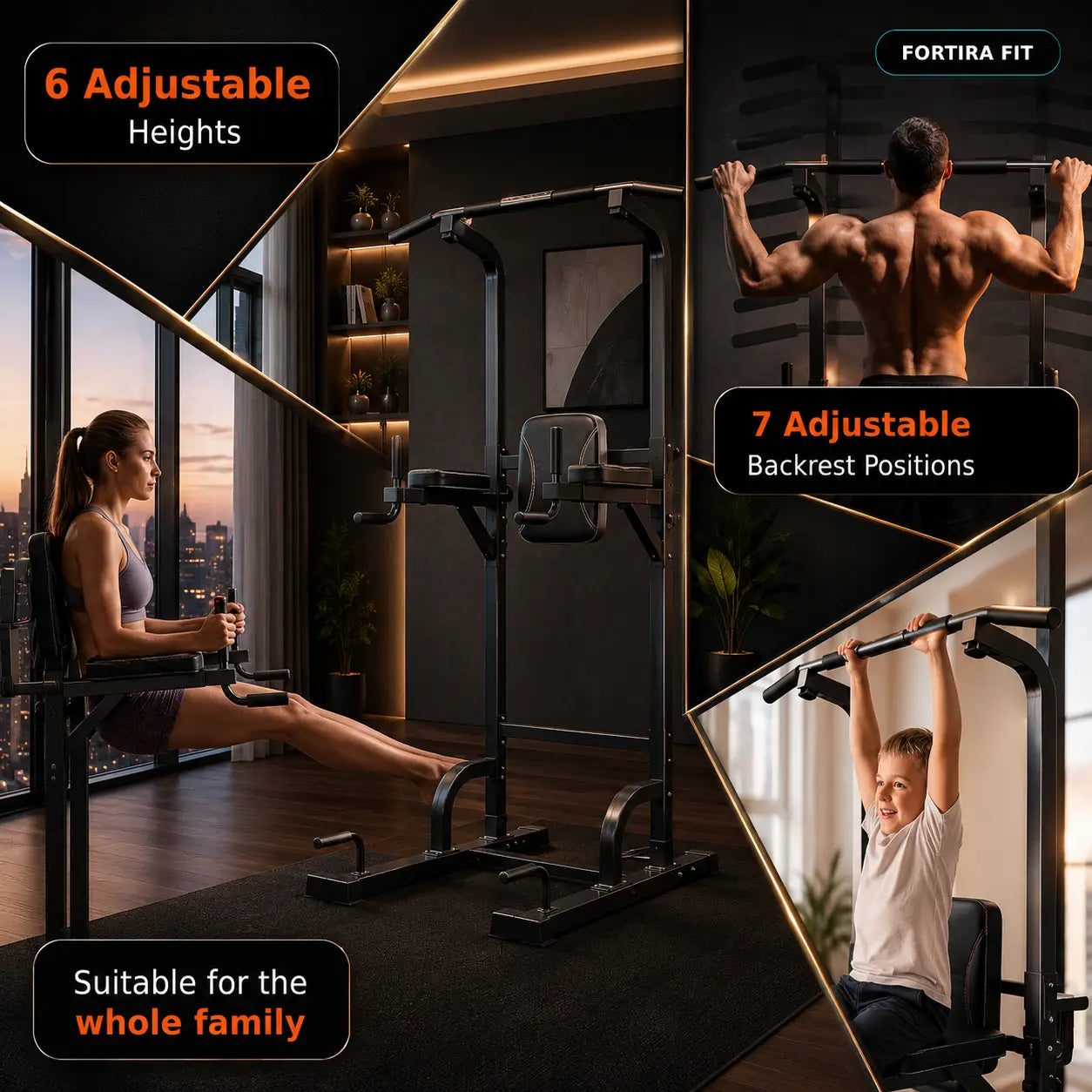 Multi-Functional Workout Station w/ Pull-Up Bar and Dip Station My Store
