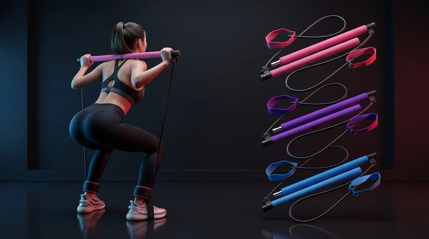 Multifunctional Resistance Bands & Yoga Poles Set Exos Fitness