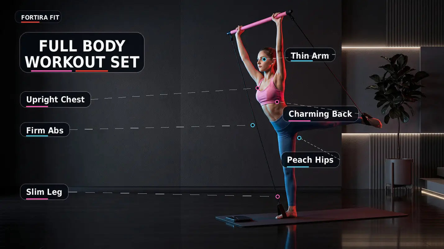 Multifunctional Resistance Bands & Yoga Poles Set Exos Fitness