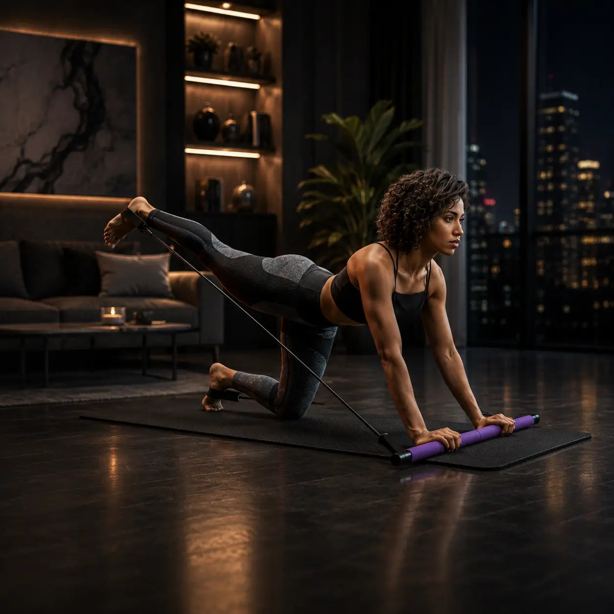 Multifunctional Resistance Bands & Yoga Poles Set Exos Fitness