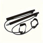 Black exercise band set on a white background