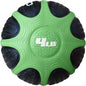 Green 4-pound textured medicine ball with star-pattern grip for strength and fitness training