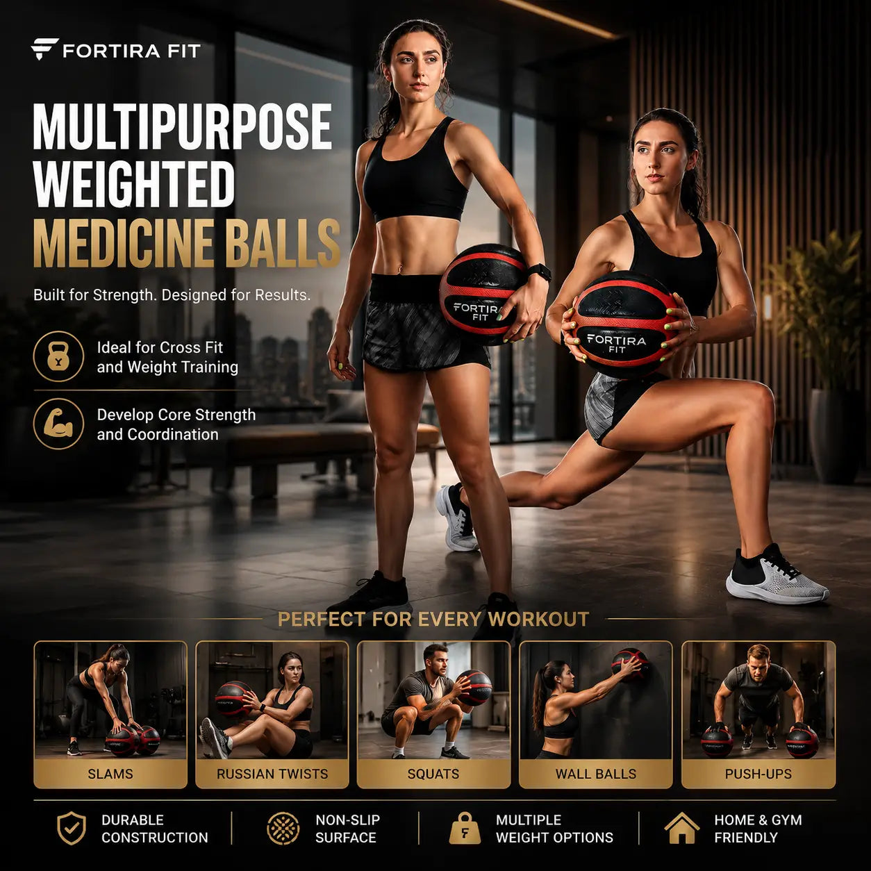 Multipurpose Weighted Medicine Ball for Full Body Strength Training My Store