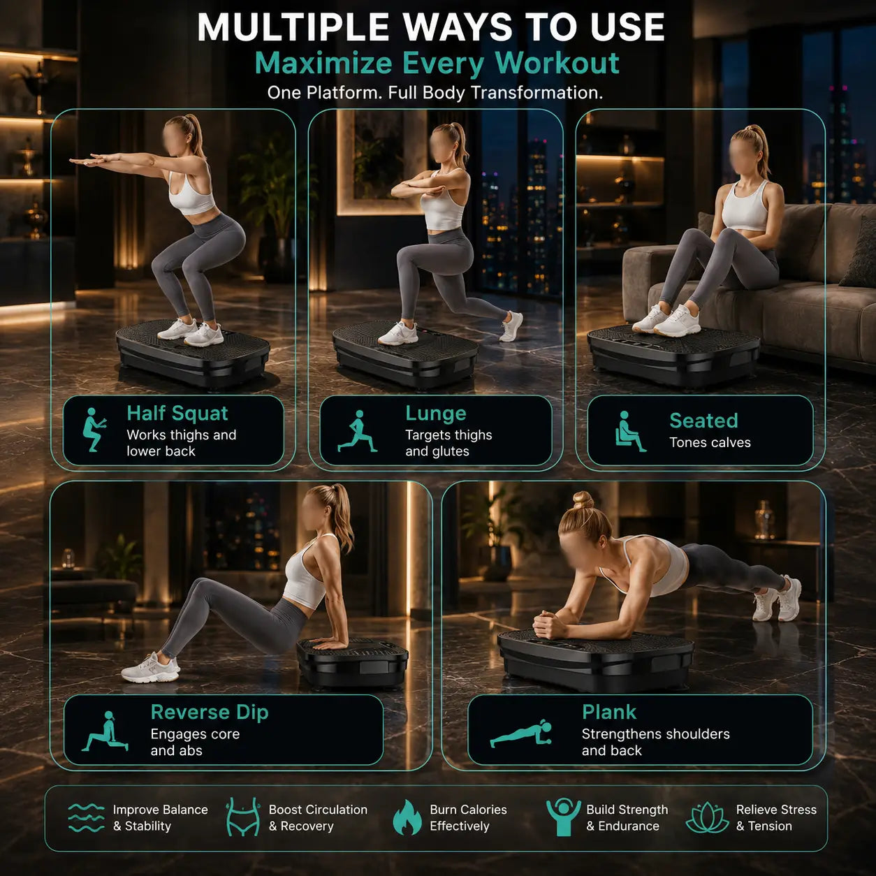 Multiuse Vibration Plate Exercise Machine My Store