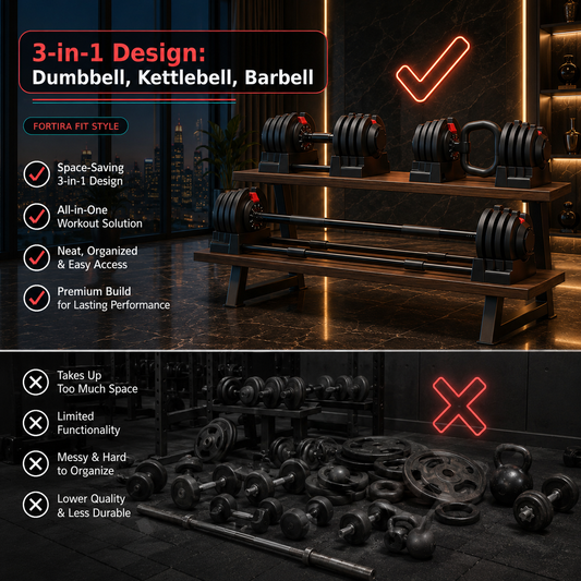 Adjustable Dumbbell, Kettlebell & Barbell Set My Store