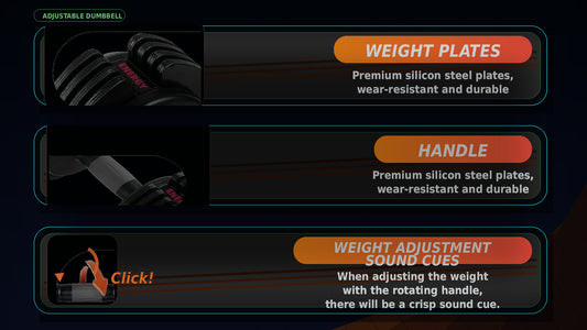 Adjustable Dumbbell Set Quick Weight Locking