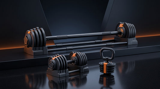 Adjustable Dumbbell, Kettlebell & Barbell Set