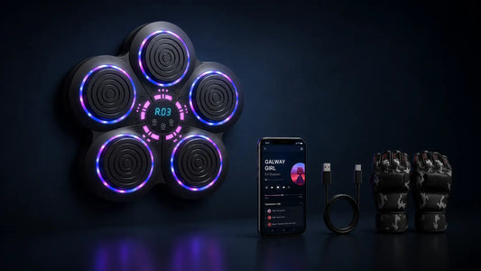 Smart Music Boxing Trainer w/ Bluetooth & LED Reaction Targets Fortira Fitness