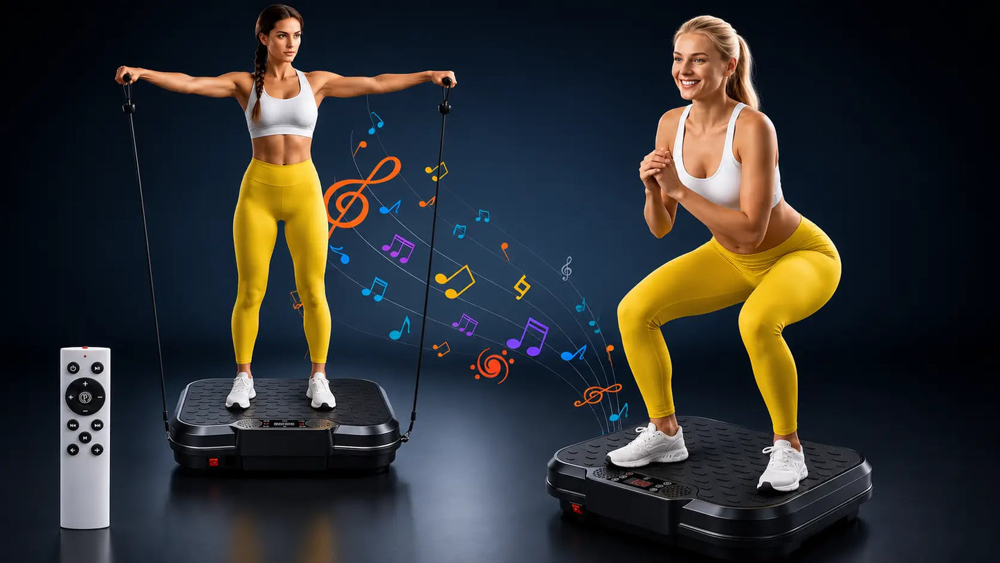 Whole Body Vibration Plate Exercise Machine w/ LED Touch Screen Fortira Fitness