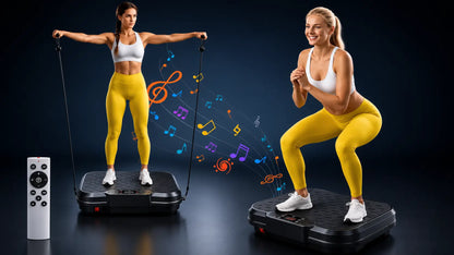 Whole Body Vibration Plate Exercise Machine w/ LED Touch Screen Fortira Fitness