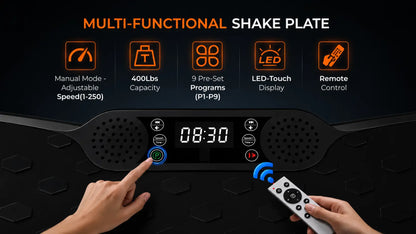 Whole Body Vibration Plate Exercise Machine w/ LED Touch Screen Fortira Fitness