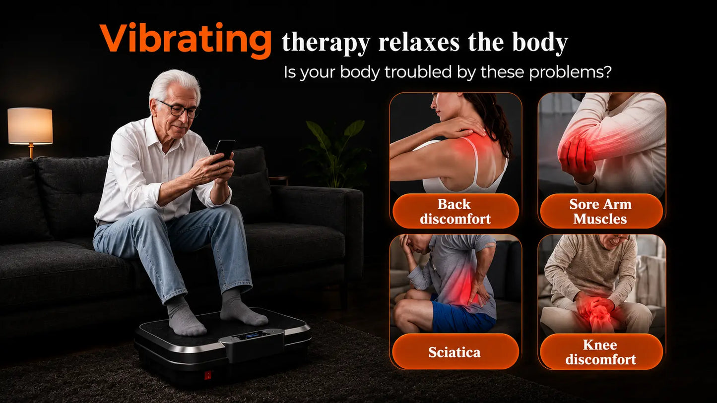 Whole Body Vibration Plate Exercise Machine w/ LED Touch Screen Fortira Fitness