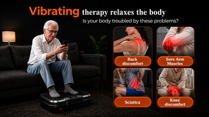 Whole Body Vibration Plate Exercise Machine w/ LED Touch Screen Fortira Fitness