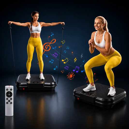 Whole Body Vibration Plate Exercise Machine w/ LED Touch Screen Fortira Fitness